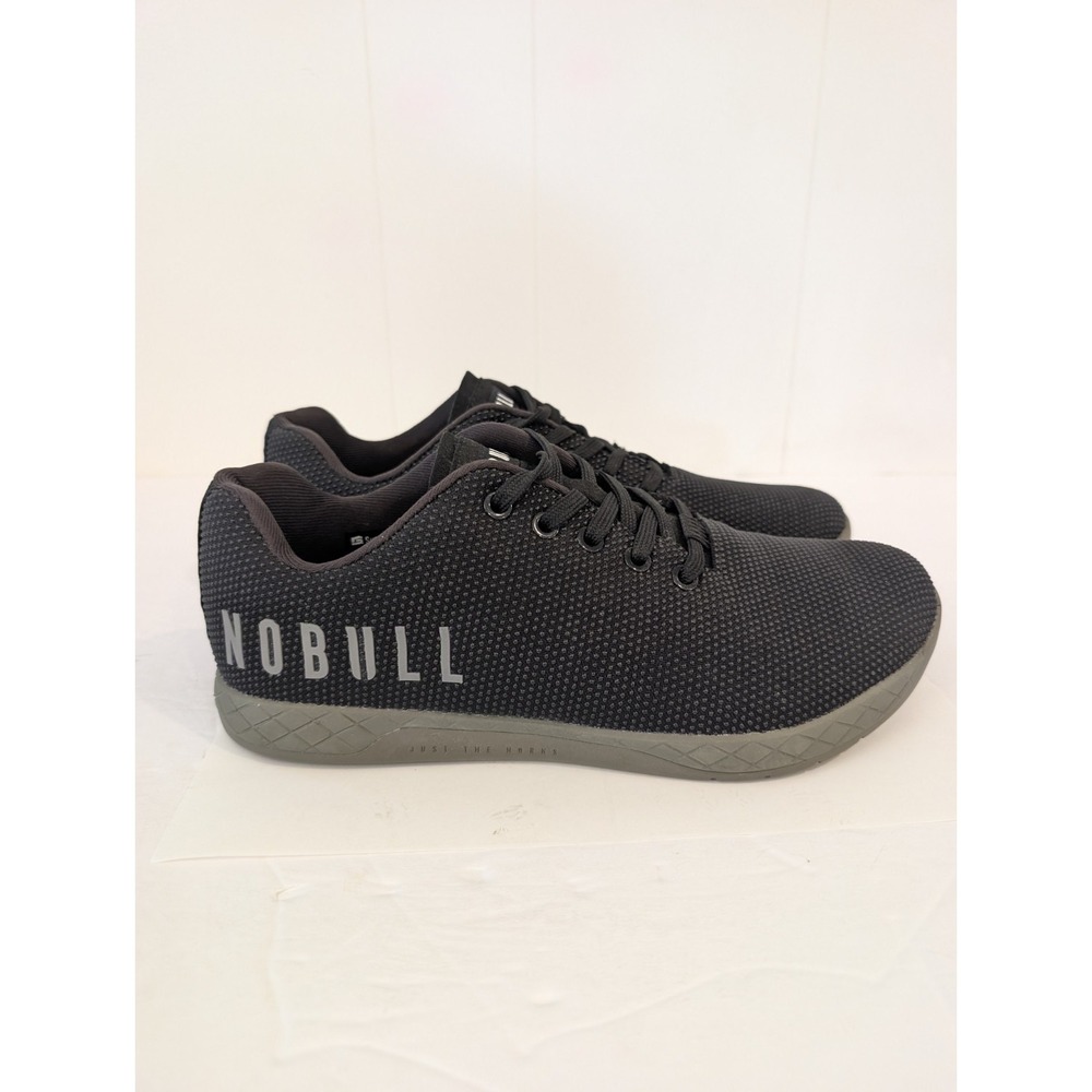 NOBULL Trainer Men's 8.5 Women's 10 Black Gum Sole CrossFit Training Shoes